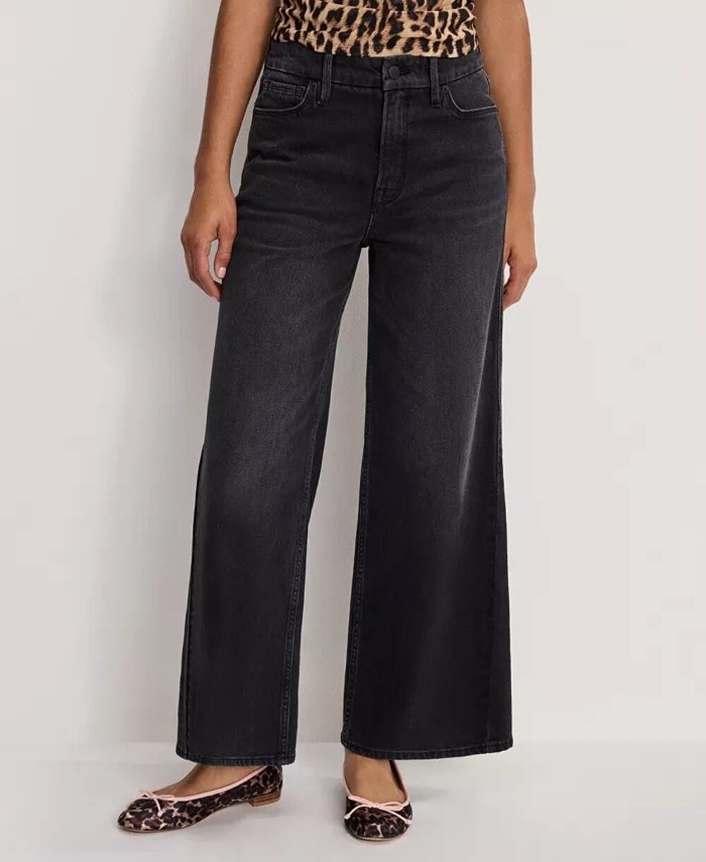 Good American Good Skate Crop Black Jeans Sz 30